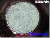 紅墨水染紅測試分析-PCB面，允收