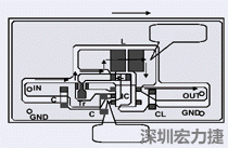 圖2：升壓電路的PCB設(shè)計(jì)示例。