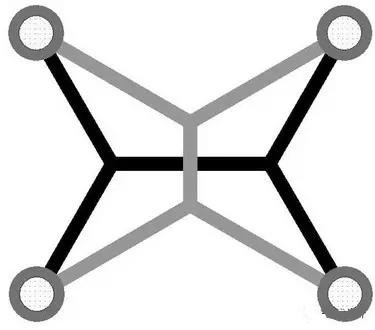 灰色Steiner樹不是最優(yōu)的，但黑色Steiner樹是最優(yōu)的。